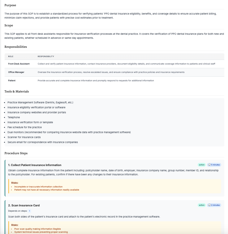 SOP Document Sample 1